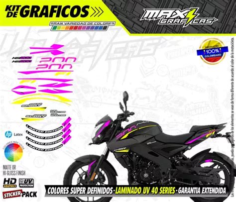 Calcomanias Pulsar Ns 200 Edition Limited 2024 Morado Amaril Cuotas