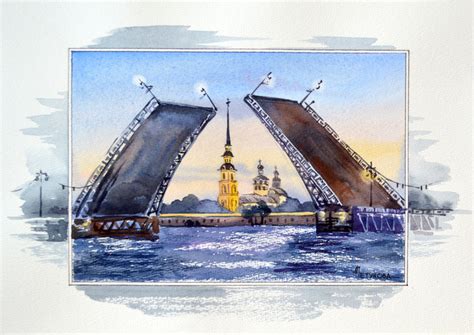 Иллюстрация Санкт-Петербург в стиле живопись, реализм