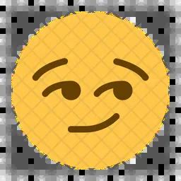 Smirking Face Emoji Icon - Download in Flat Style