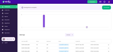 The Verify 365 Dashboard Verify 365 Law Firm Support