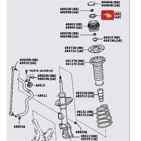 ORIGINAL TOYOTA VIOS NCP93 FRONT ABSORBER MOUNTING SUPPORT 1 Pc 48682