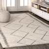 JONATHAN Y Zaina Moroccan Beni Souk Cream Gray 5 Ft X 8 Ft Area Rug