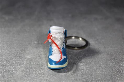 AJ1 OW University Blue Mini Sneaker - sneakerkeychains