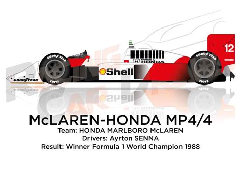 Mclaren Honda Mp44 N12 Winner Formula 1 World Champion 1988