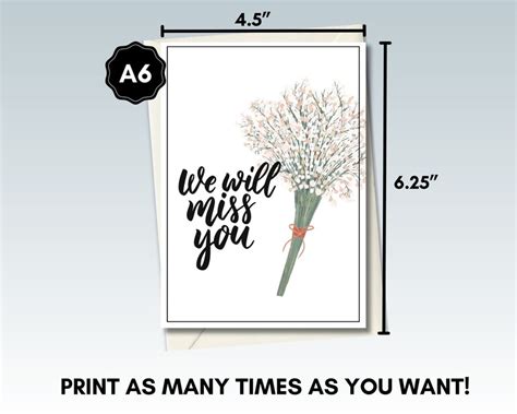 Farewell Card Printable Card Instant Download - Etsy