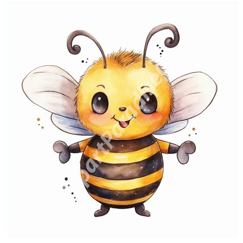 Cute Bee Clipart Collection 10 Clipart Image, Kawaii Design for Card Making Digital Craft Mix ...