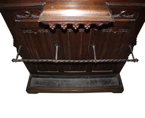 Gothic Oak Hall Stand with Mirror, circa 1895 For Sale at 1stDibs ...