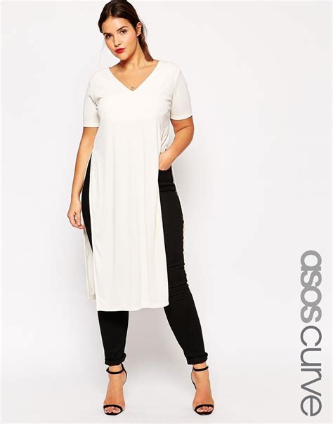 Asos Curve Tunique Longue Fendue Sur Les Côtés Asos Curve Pickture