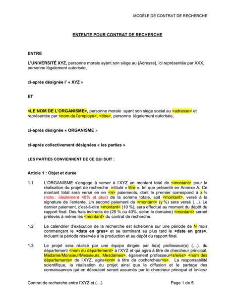 Modèle de contrat téléchargement gratuit documents PDF Word et Excel