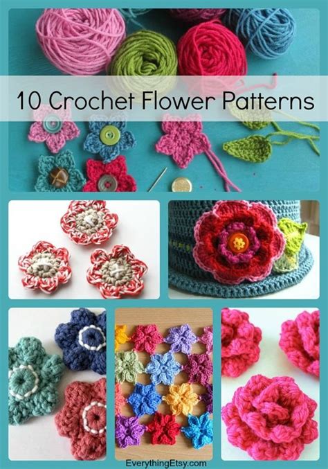 10 Simple Crochet Flower Patterns Crochet Flower Patterns Crochet