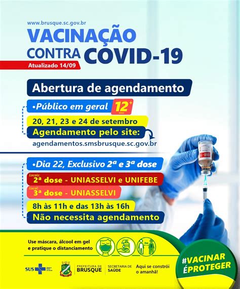 Covid 19 Brusque Abre Agendamento De Vacina Para Os Dias 20 21 23 E