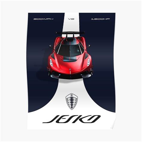 Koenigsegg Jesko Attack Front View Poster Premium Matte Vertical Poster ...