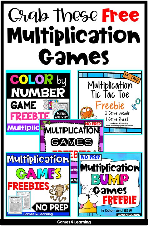 FREE Multiplication Games | Multiplication games, Multiplication ...