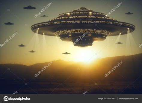 Ufo Alien Invasion — Stock Photo © Ktsdesign 149497580