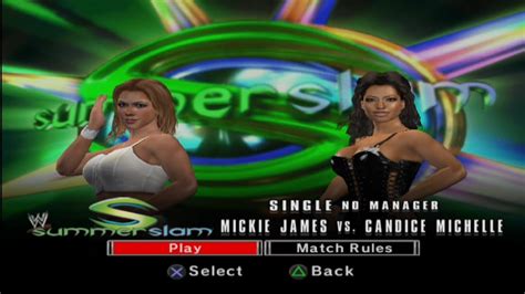 WWE SmackDown Vs Raw 2007 Mickie James Vs Candice Michelle YouTube