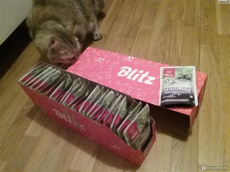 Влажный корм для кастрированных или стерилизованных кошек и котов Blitz ...