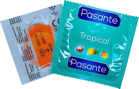 Презервативы оральные со вкусом манго Рasante Tropical цветные, из ...