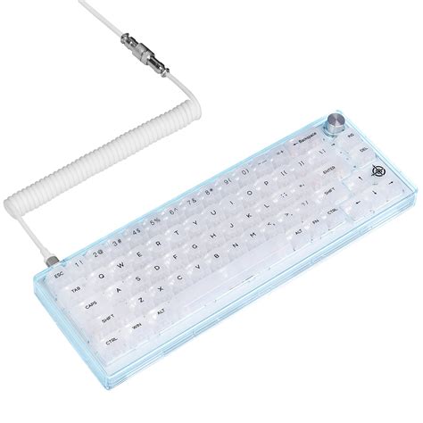 Magic Refiner Mk Wired Hot Swappable Mechanical Keyboard With Transparent Keycaps Compact