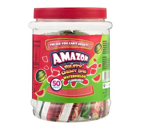 Amazon Fruity Chewy Bar Watermelon Tub Of 50 Sweet City Chocolates