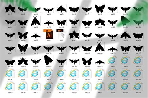 Moths Silhouettes Bundle 1169430 Illustrations Design Bundles