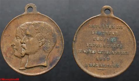 MÉDAILLE MARIAGE de Napoléon III et Eugénie en 1853 EUR 10 00 PicClick FR