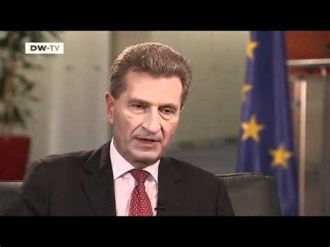 Günther Oettinger EU Kommissar für Energie Journal Interview YouTube