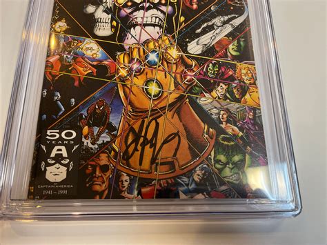 Infinity Gauntlet Cgc Ss Wp Signed By Jim Starlin