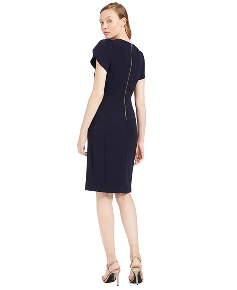 Calvin Klein Petite Tulip Sleeve Sheath Dress Macys