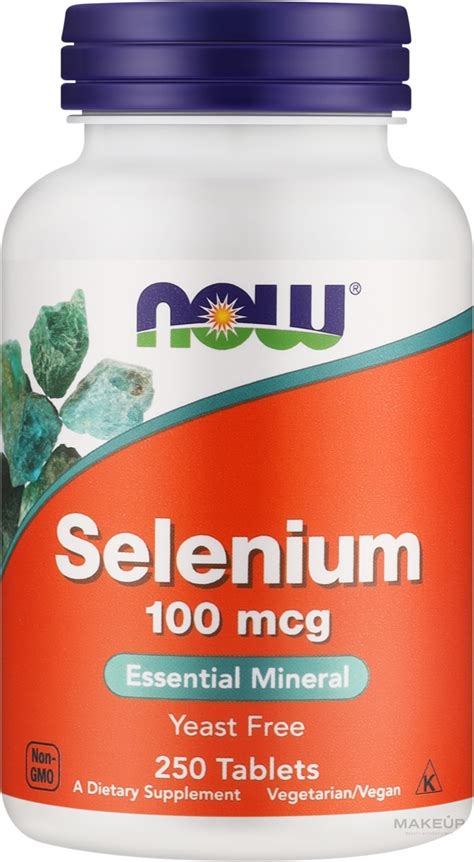Селен, 100 мг в таблетках - Now Foods Selenium: купить по лучшей цене в ...