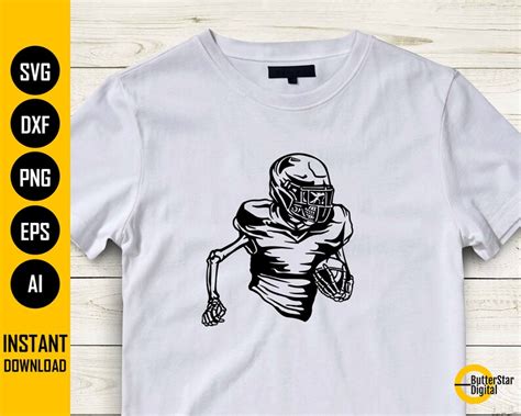 Skeleton Football Player Svg Football Svg Skull Sport Etsy