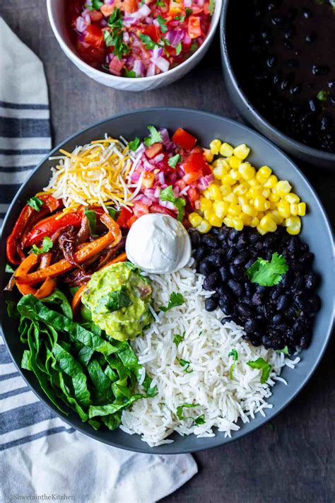 Easy Vegetarian Burrito Bowls Shweta In The Kitchen