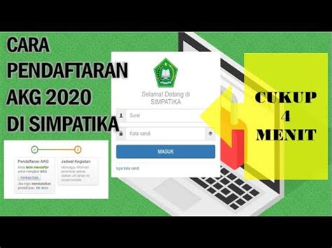 CUKUP 4 MENIT CARA DAFTAR AKG DI SIMPATIKA KEMENAG YouTube