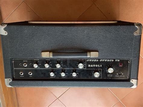 AMPLI VALVOLARE VINTAGE ANNI 70 DAVOLI SUPER STUDIO 72 7256442 Su