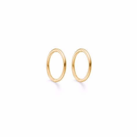 8 kt guld klik creoler 12mm Guld Sølv Design 5685 08 Gindeberg