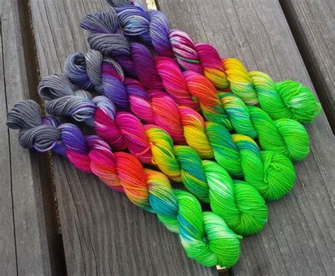 Milla S Rainbow Mini Skeins Hand Dyed Yarn G Etsy De Hand Dyeing