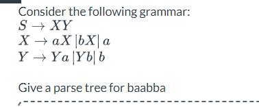 Solved Consider The Following Grammar Chegg