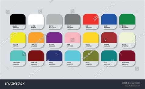 Car Paint Color Palette Vehicle Color Guide Royalty Free Stock