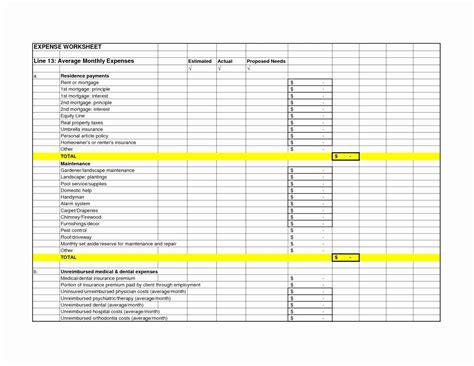 50 Personal Income And Expense Spreadsheet