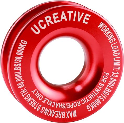 Ucreative Winch Snatch Recovery Ring 66 000 Lbs For Soft Shackle And