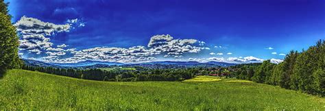 panorama landscape nature clouds