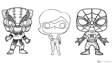 Coloring Pages Funko Pop Print Popular Character Figures