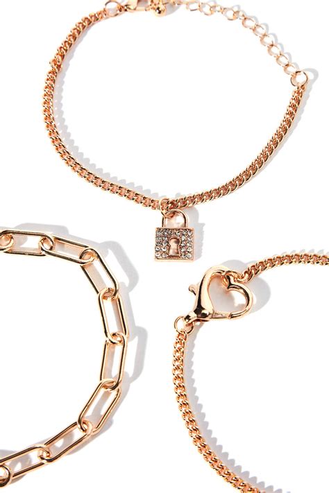 Its A Forever Thing 3 Piece Bracelet Gold Fashion Nova Jewelry Fashion Nova