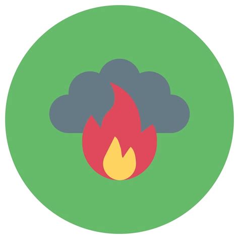 Premium Vector Fire Pollution Vector Illustration Style