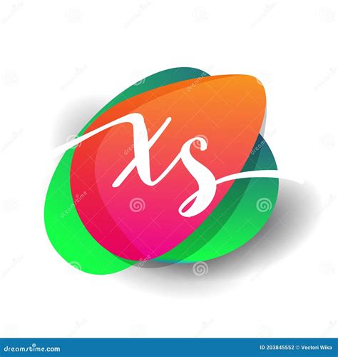 Letter Xs Logo With Colorful Splash Background Letter Combination Logo