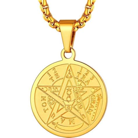 Collier Pentacle Personanlisable Pendentif Pentagramme Avec Chaîne