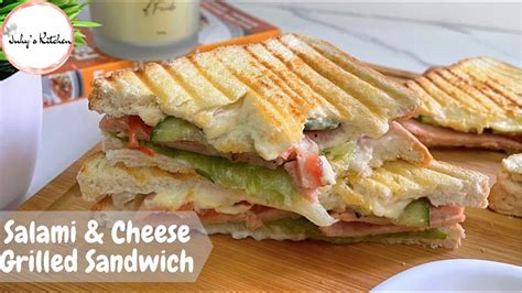 The Best Salami Cheese Grilled Sandwich Sandwich Rahisi Na Tamu