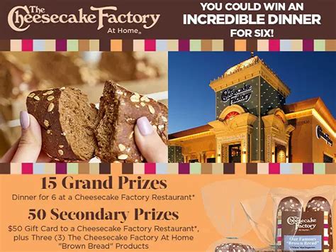 Cheesecake Factory At Home Giveaway Win Free Meal And T Card 65