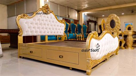 Modern Style Double Bed design export quality factory price Aarsun