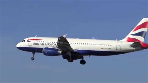 British Airways Airbus A320 G EUYL Landing At London Heathrow Airport