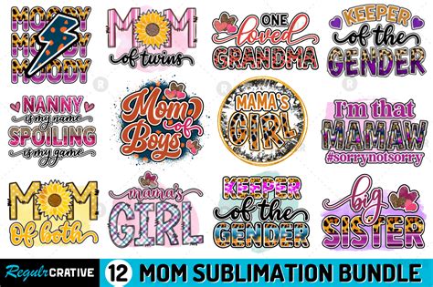 Mom Sublimation Bundle Graphic By Regulrcrative · Creative Fabrica